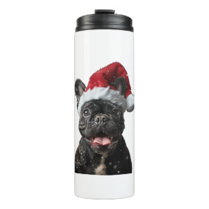 Garrafa Térmica Natal do Buldogue Francês