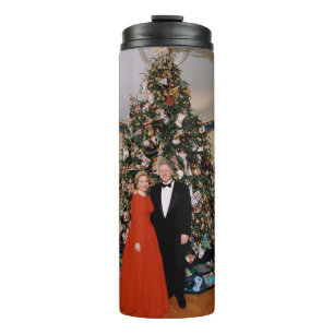Garrafa Térmica Natal do Presidente dos EUA Bill Clinton & Hillary
