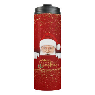 Garrafa Térmica Natal elegante, presente Papai Noel Feliz Natal