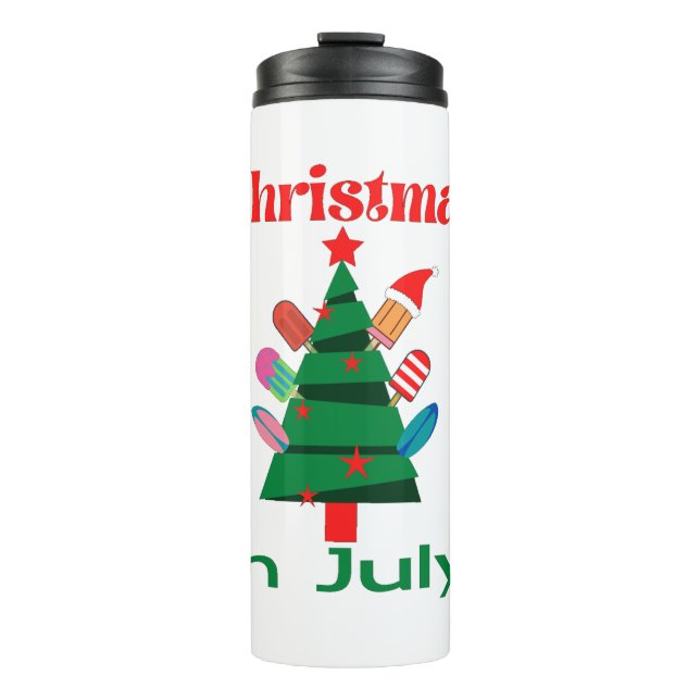 Garrafa Térmica Natal em julho (Frente)