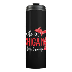 Garrafa Térmica Natal Feito Em Michigan Há Muito Tempo