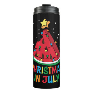 Garrafa Térmica Natal no Natal de julho, Natal na melancia de julh