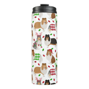 Garrafa Térmica Natal Rough Collie Thermal Tumbler