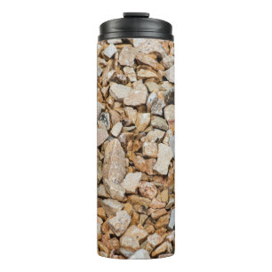 Garrafa Térmica Natural Earth Tone Gravel and Stone Texture