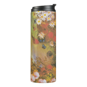 Garrafa Térmica Natureza-morta Floral de Van Gogh Papoulas Vermelh