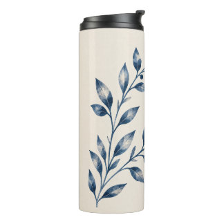 Garrafa Térmica Navy Blue Foliage Minimalist Thermal Bottle