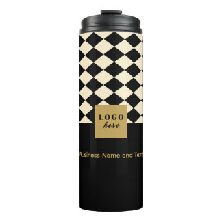 Garrafa Térmica Negro e creme Duo - Logotipo comercialTumbler térm