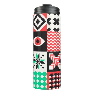 Garrafa Térmica NEO GEO. Design de gráfico do padrão de geometri