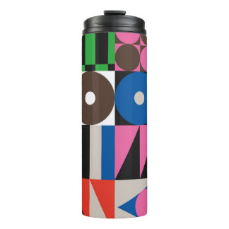 Garrafa Térmica Neo Modernismo - padrão trabalho de arte feito com