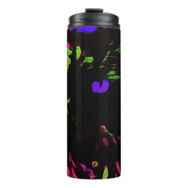 Garrafa Térmica Neon Black Cat com olhos brilhantes
