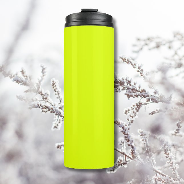 Garrafa Térmica Neon Chartreuse Sólido Cor | Cor da tendência (Criador carregado)