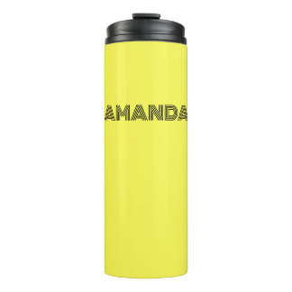 Garrafa Térmica neon Cor brilhante do limão amarelo fluorescente