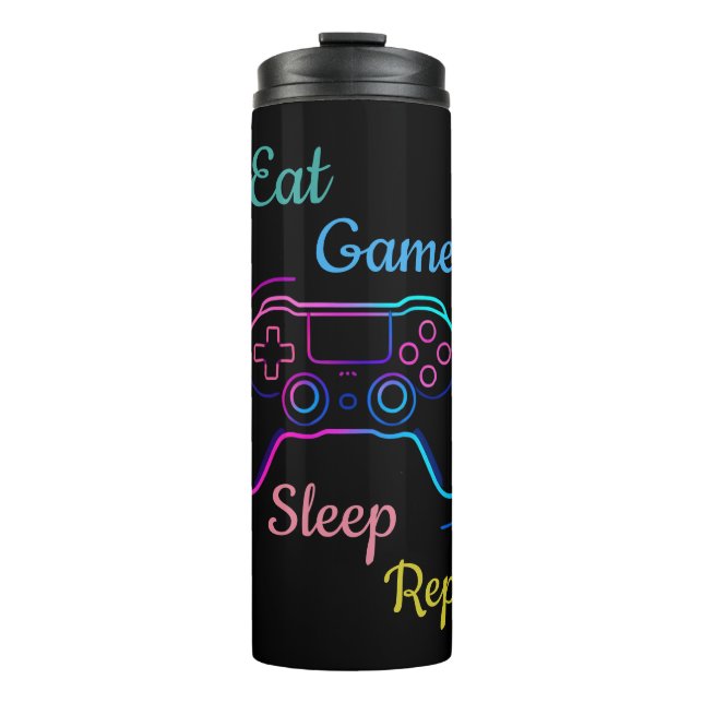 Garrafa Térmica Neon gaming design customizable (Frente)