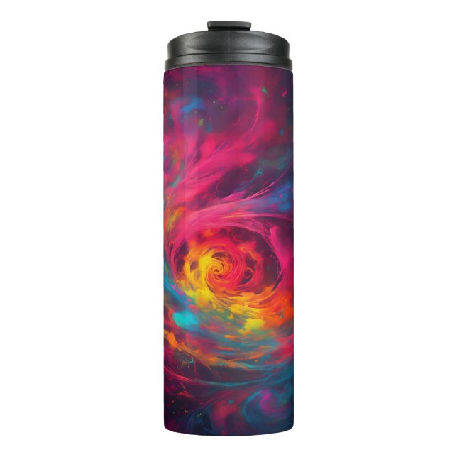 Garrafa Térmica Neon Mystical Swirls - Tumbler Térmico (Frente)