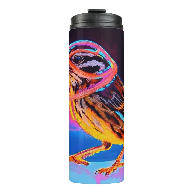 Garrafa Térmica Neon Sparrow com Acentos Brilhantes (Frente)