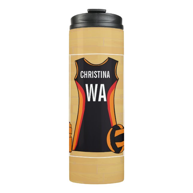 Garrafa Térmica Netball Personalizado (Frente)