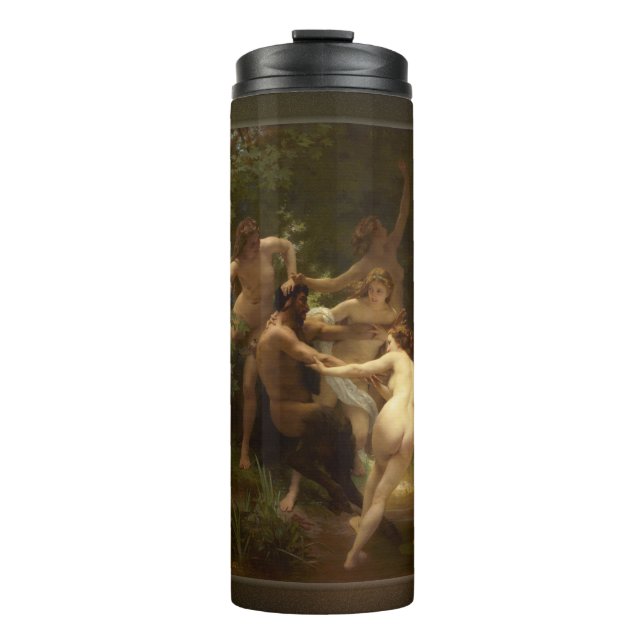 Garrafa Térmica Ninfas e Satyr por William-Adolphe Bouguereau (Frente)