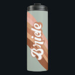 Garrafa Térmica Noiva 70s Groovy Retro Boho Tumbler térmico<br><div class="desc">Favor bonito para sua festa de solteira ou chá de panela</div>
