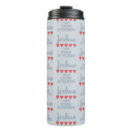 Garrafa Térmica Noiva & Corte de Honra 5 Coração Primo da Noiva