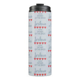 Garrafa Térmica Noiva & Corte de Honra 5 Corações Pai da Noiva