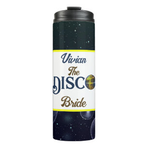 Garrafa Térmica Noiva Disco Retro Personalizada Festa de Despedida