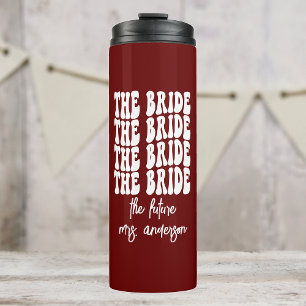 Garrafa Térmica Noiva Red Groovy - Bachelorette Personalizada