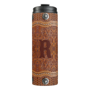 Garrafa Térmica Noiva Rústica Country Ocidental Monograma das Dama