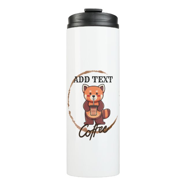 Garrafa Térmica Nome da Loja personalizado de café Chá animais de  (Frente)