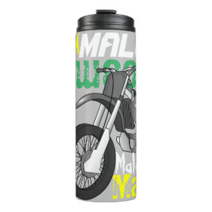 Garrafa Térmica Nome da Moto de Trilha Tipografia Cor Personalizad