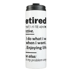 Garrafa Térmica Nome de Definição Aposentado, Presente de Gag de R