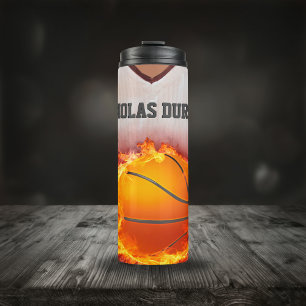 Garrafa Térmica Nome de Jersey de basquete personalizável