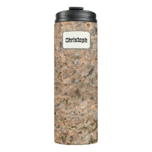 Garrafa Térmica Nome do costume da textura da rocha da geologia