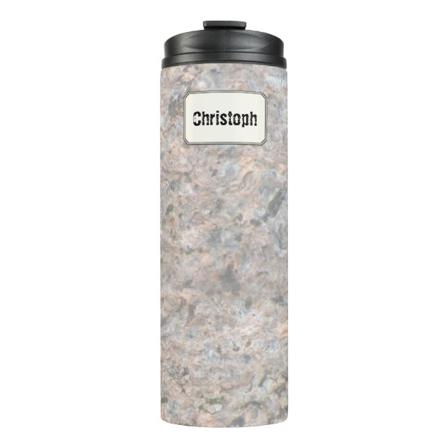 Garrafa Térmica Nome do costume da textura da rocha da geologia (Frente)