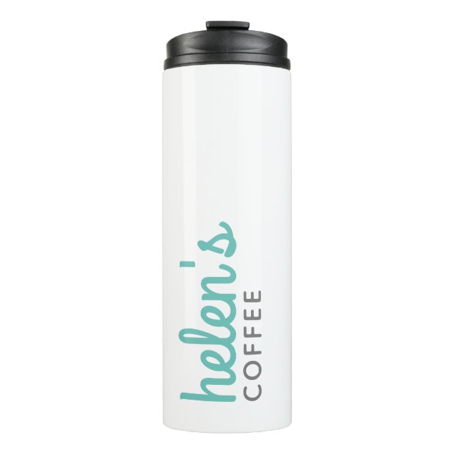 Garrafa Térmica Nome do script Coffee Tumbler Gift Blue (Frente)