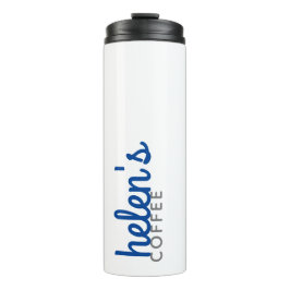 Garrafa Térmica Nome do script Coffee Tumbler Marinho de presentes