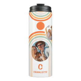 Garrafa Térmica Nome Monograma Boho Arch Multi Photo Trendy Girly
