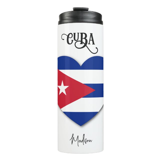 Garrafa Térmica Nome personalizado Cuba Love (Frente)