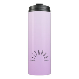 Garrafa Térmica Nome Personalizado de Lavanda de Gradiente Neutro 