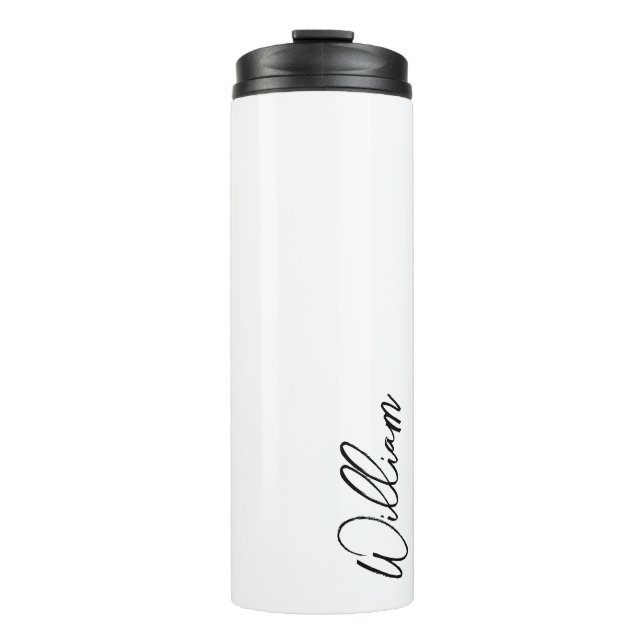 Garrafa Térmica Nome Personalizado de Script Moderno (Frente)