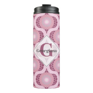 Garrafa Térmica Nome Personalizado Dot Rosa Rusky Radiante Retroat