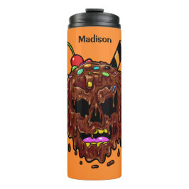 Garrafa Térmica Nome personalizado e Sorvete de cor Tumbler crull
