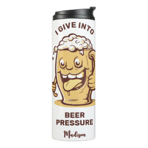Garrafa Térmica Nome Personalizado Engraçado e Cerveja de Texto