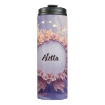Nome Personalizado Fada Floral Themed: Tumblers Té