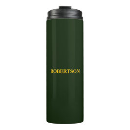 Garrafa Térmica Nome personalizado minimalista verde 