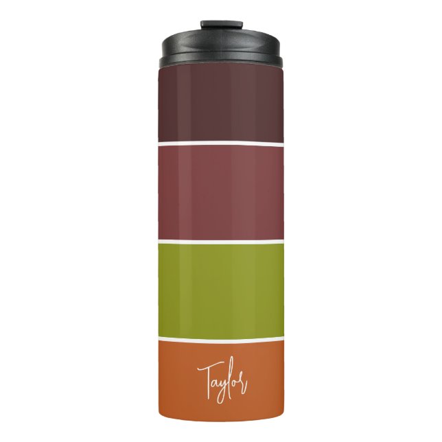 Garrafa Térmica Nome Personalizado Moderno Simples E Elegante (Frente)