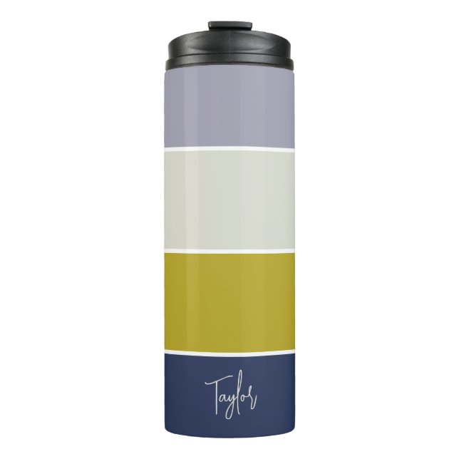 Garrafa Térmica Nome Personalizado Moderno Simples e Elegante (Frente)