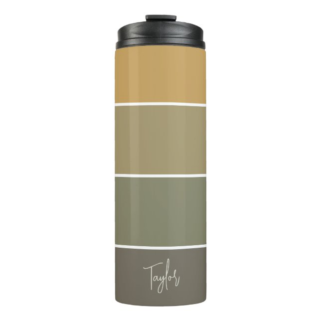 Garrafa Térmica Nome Personalizado Moderno Simples e Elegante (Frente)