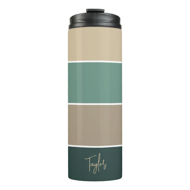 Garrafa Térmica Nome Personalizado Moderno Simples e Moderno (Frente)