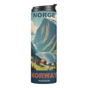 Garrafa Térmica Nome Personalizado Noruega