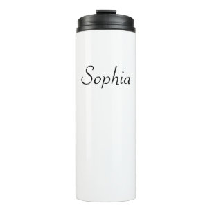 Garrafa Térmica Nome Personalizado Simples Elegante
